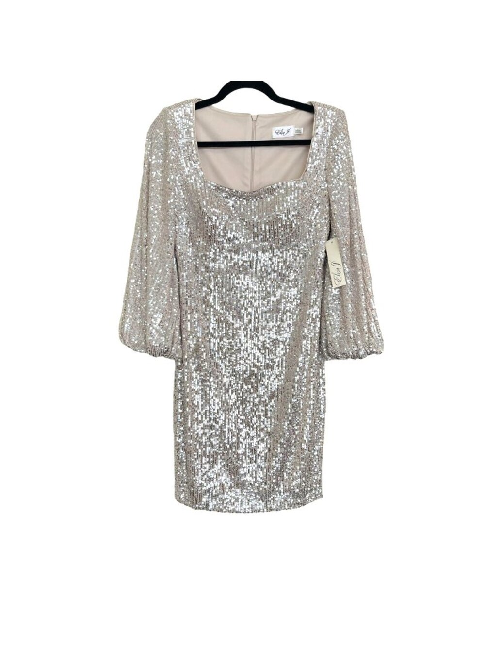 Eliza J Sequined Gold Cocktail Party Dress Size 4 NEW